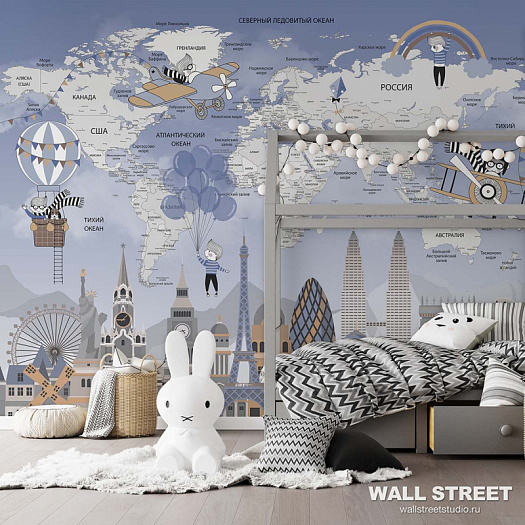 Фотообои в интерьере артикул Travel Kids 21, TRAVEL KIDS, Wall street Фотообои в интерьере артикул Travel Kids 21, TRAVEL KIDS, Wall street