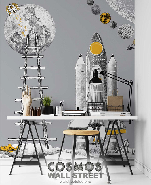 Фотообои в интерьере артикул Cosmos 18, COSMOS, Wall street Фотообои в интерьере артикул Cosmos 18, COSMOS, Wall street